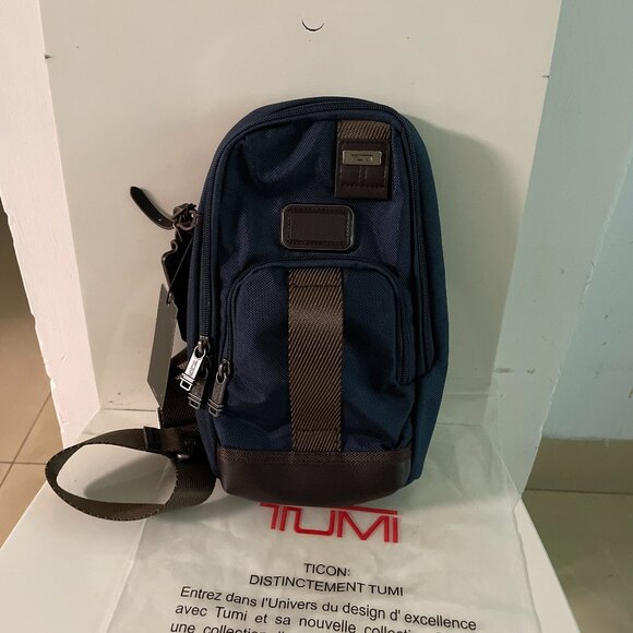 TUMl Blue Nylon Crossbody Sling Bag - Picture 1 of 6